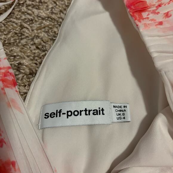 Self-Portrait Pink Floral Mini Dress - Picture 6 of 9